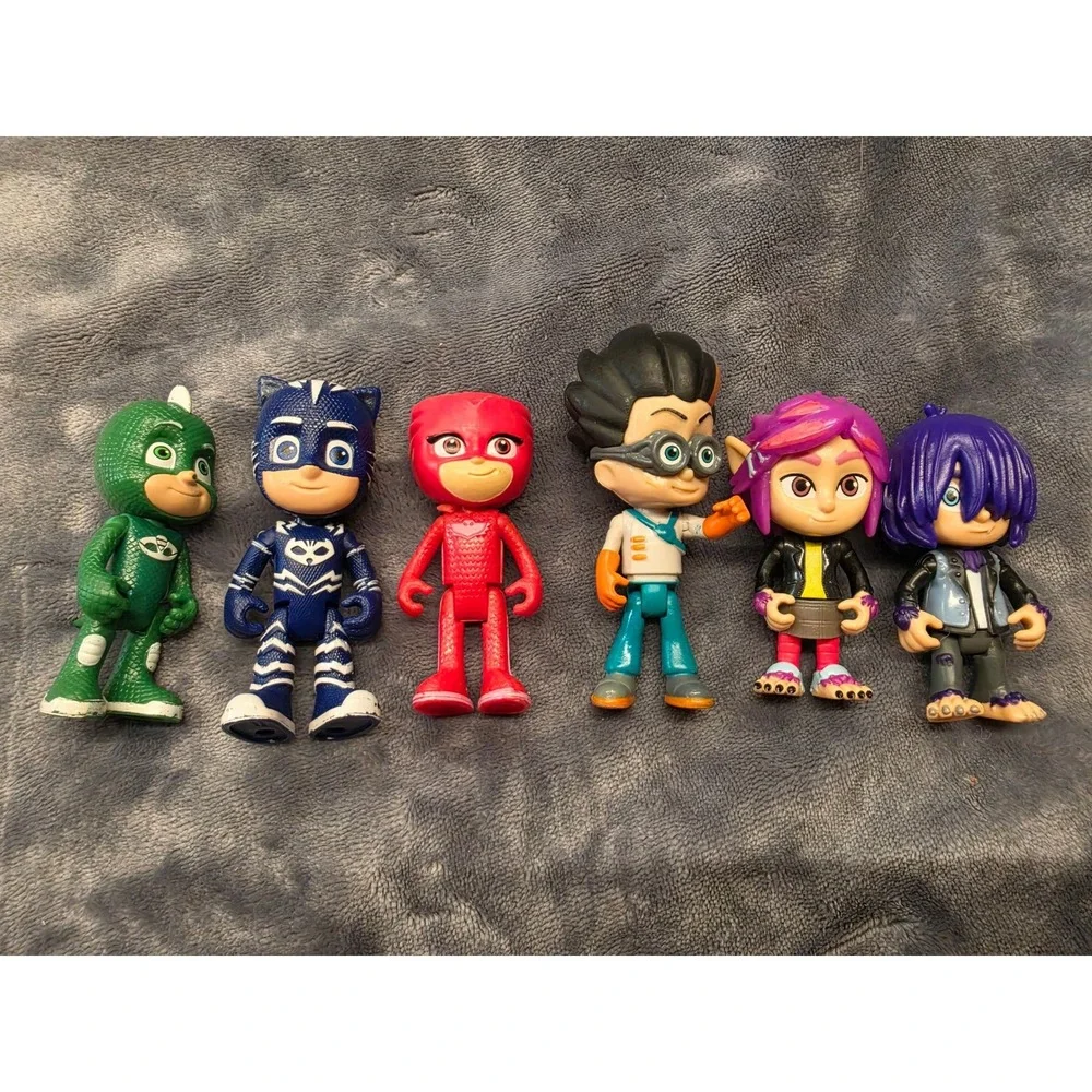 PJ Masks Figure Lot Catboy Gekko Owlette Romeo Wolfy Kids Rip Howler Toy Set